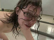 Girl In Glasses Fingering And Getting Fucked In Pissing Fetish Clip