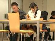 Asian Teen In School Uniform Gets Fucked In A Library