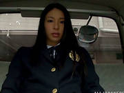 Kanon Takikawa Gets Her Shaved Pussy Toyed In A Car And Loves It