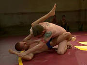 Gay Wrestling Match, The Loser Bends Over And Lets The Winner Fuck Him Hard!