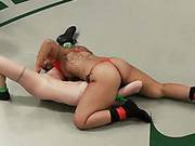 Tiny Blonde Is Overpowered, Dominated, And Made To Cum On The Mat Multiple Times. Dragon Rules!
