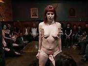 Redheaded Slut Ass Fucked At Crowded Party