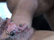 Hairy Pierced Clit
