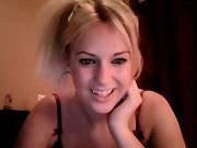 Blonde Girl On Webcam