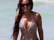 Christina Milian On Beach In Miami