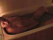 Big Tits Chick Caught Masturbating In The Bath