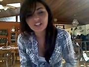 Cute And Sexy Teen Babe Smokes A Cigarette