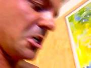 Hot Blonde Mom Getting Fucked In Her Cunt On The Couch