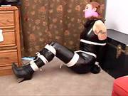 Redhead Slut Wants To Escape In Hot Spandex Porno Video