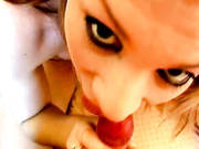 Filthy Blonde Girl Showing Off