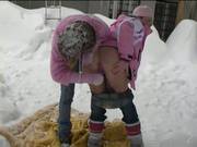 Belicia With Friend Finger Fucking At The Cold Snow