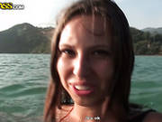 Aroused Young Chic Abbey Gets Finger Fucked In The Water