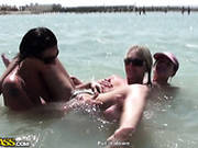 Two Rapacious Lesbians Tickle Pinkish Clit Of Another Hussy