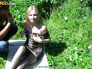 Slutty Russian Chic Ariana Shows Off Her Slack Tits