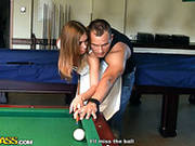 Lewd Russian Sluts Play Pool With Aroused Fuckers