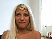 Sexy And Skinny Blonde Babe Is First Time On Casting