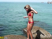 Sleepy Hot Blondie Tiffany Wears Bikini And Desires To Pose On Cam