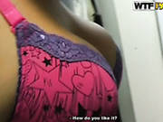 Attractive Blonde Girl Cofi Is Truing On Tempting Lingerie In A Changing Room