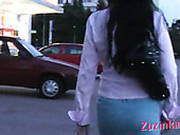 Amateur Zuzinka Lifts Her Skirt Up To Expose Her  Shaved Pussy