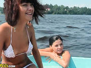 Sextractive Russian Hussies Sunbath On The Boat