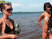 Bunch Of Russian Whores Pose At The Beach In Tiny Bikini