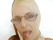 Blonde Hottie Gemma Is Posing On Cam Wearing Body Nylon