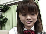 Frisky Japanese Student Sara Akikawa Bends Over Showing Her Firm Booty