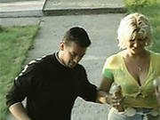Drunk Russian Granny Venus Gives Head To Three Sturdy Cocks