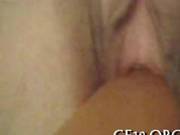 In Close Up The Wet Cunt Gets To Be Stimulated 