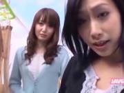 Two Japanese Femdoms Tease With Their Feet
