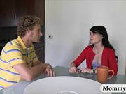 Not So Innocent Teen Deepthroats Cock In Front Of Her Stepmom