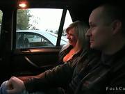 Blonde Fucks In Taxi While Her Husband Recording