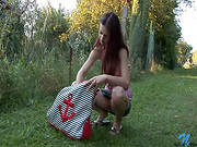 Adorable Solo Babe Is Masturbating Outdoors