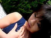 Hungry Asian Vixen Is Masturbating Outdoors