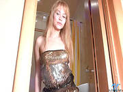 Naughty Blonde Mastuebates In The Shower