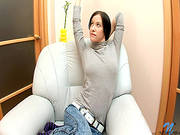 Busty Brunette Loves To Play Solo
