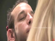Blonde Sexy Powerfull Mistress Spanks Her Slave Before Using Him