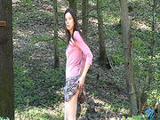 Arousing Hottie In Outdoor Solo