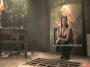 Sexy Good Looking Brunette Mistress Spanks Her Slave Then Fucks