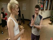 Blonde Pussy At The Gym Taken By Force By Nasty Boys And Fucked