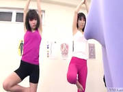 Japanese Trainer Gets Erection At The Gym