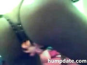 Black Babe Toying Her Ass And Pussy On Cam