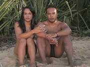 Kelly Ohana The Brunette Tranny Fucks A Guy At A Beach