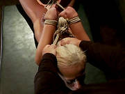Sexy Blonde Kaylee Hilton Throat Fucked While Tied Up