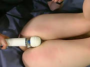 Rose Gets Her Pussy Toyed While Being Tied Up In A Bedroom