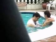 Mexican Couple Fucking In Publc Pool.