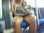 Candid Voyeur Sexy Legs Ebony Shorts