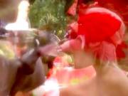 Dominatrix Jerks Off Three Boy-friends At A Party With Darksome Gloves