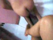Femdom Vegetable Fist & Foot In Unrepining Male Butt