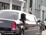 Public Nailing In The Stretch Limo 